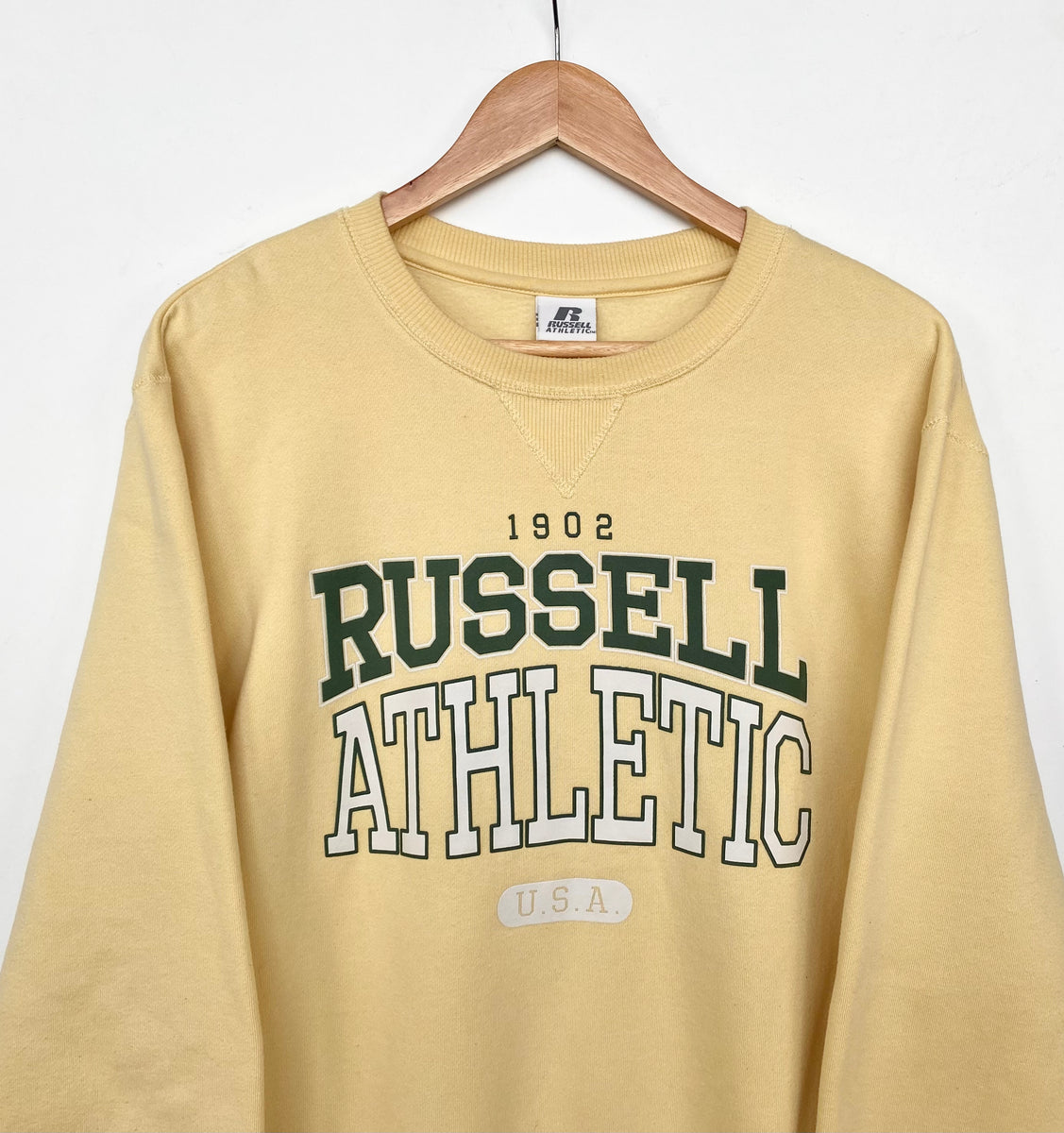 Russell athletic yellow shop sweatshirt
