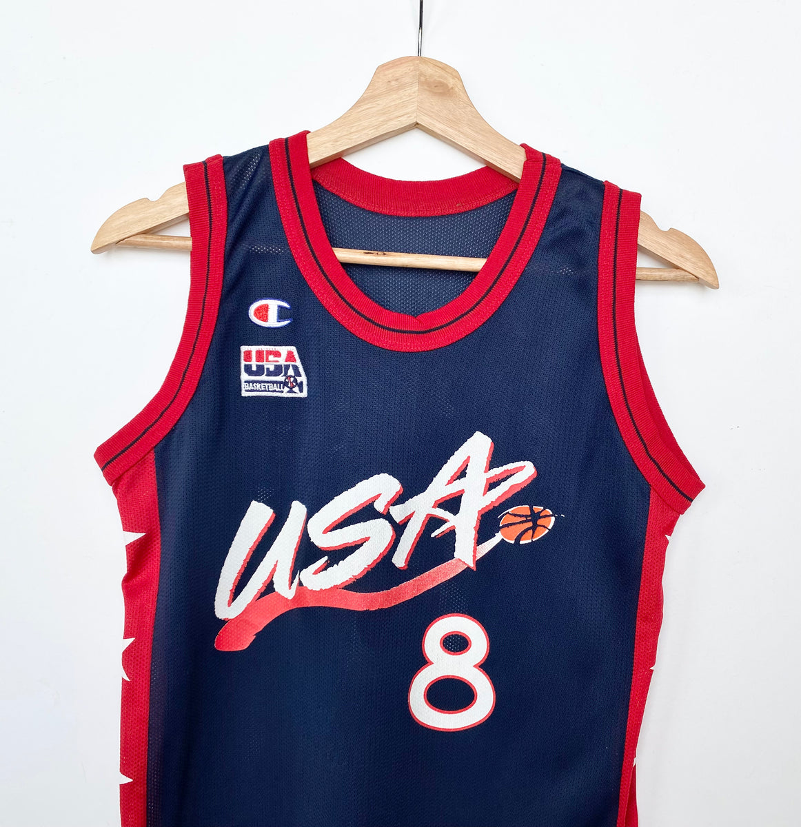 1996 Scottie Pippen Champion Team USA Basketball Top (XS) – Red
