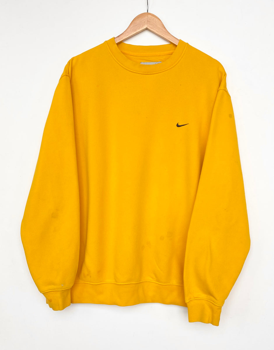 vintage yellow nike sweatshirt