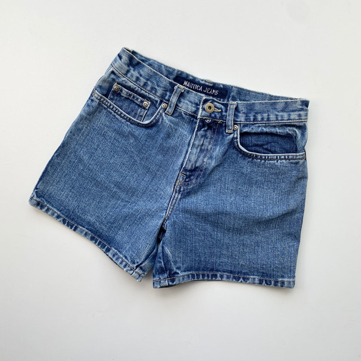 Nautica Denim Shorts W24 Red Cactus Vintage