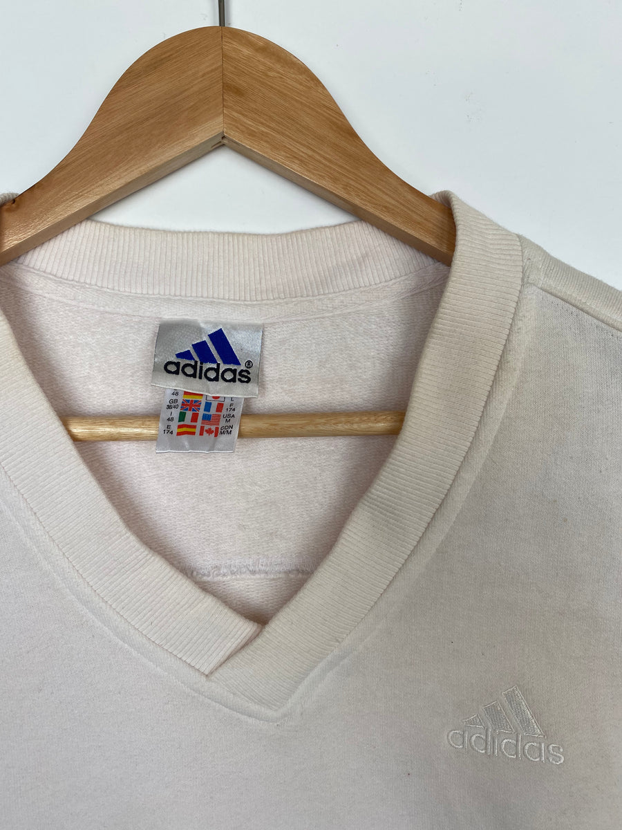 Vintage 90s White Embroidered Adidas ATP Tour Sweater Vest XL