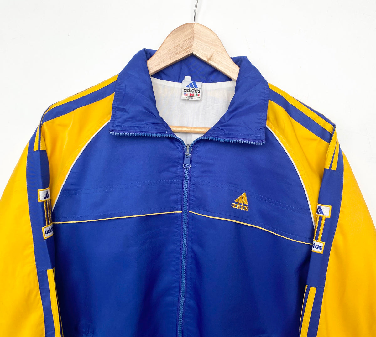 Blue and yellow adidas jacket outlet