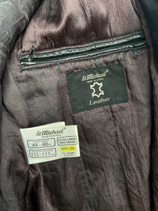 90s Real Leather Heavy Jacket (XL)