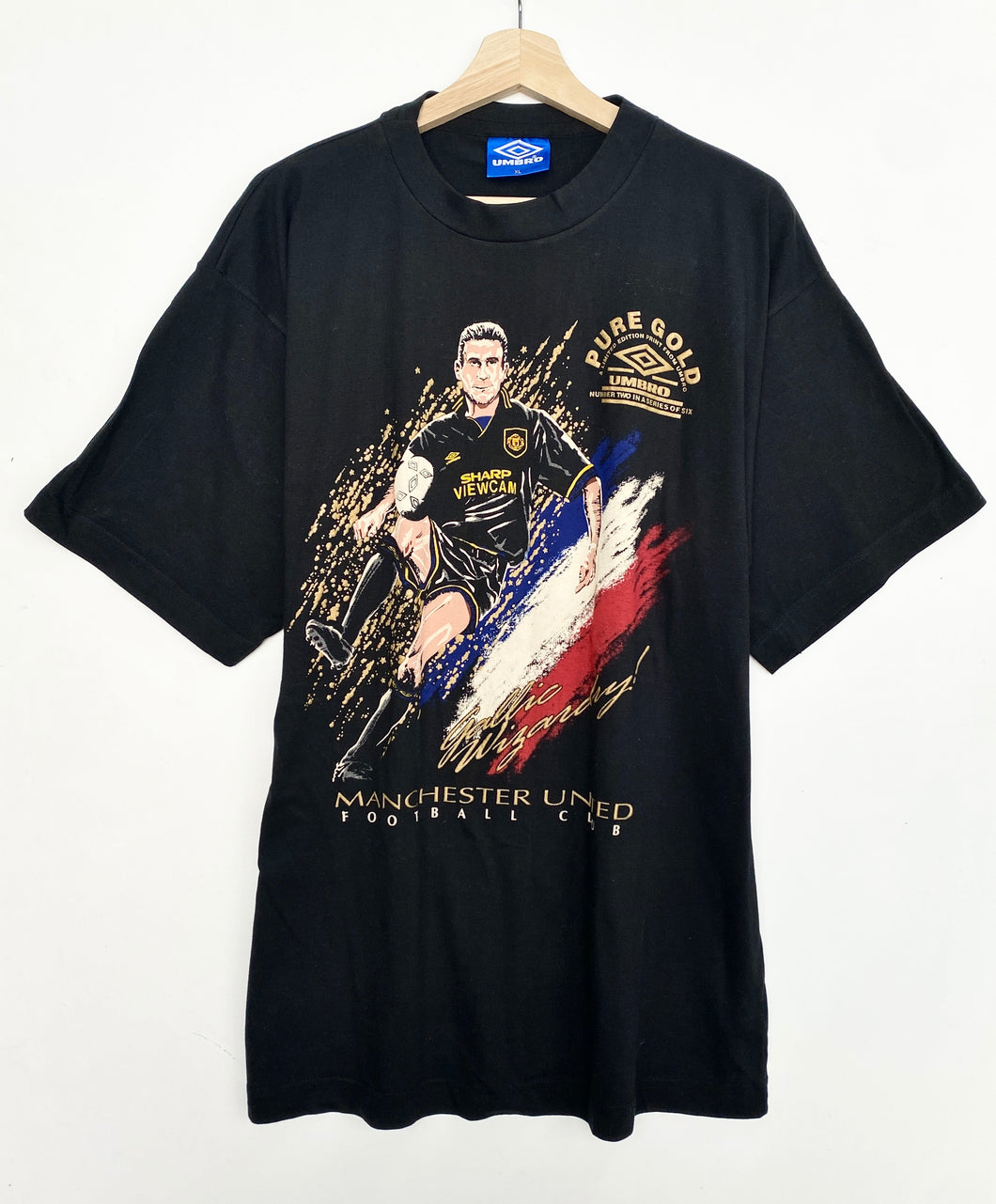 90s Umbro Manchester United Cantona T-shirt (XL)
