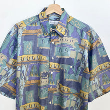 Load image into Gallery viewer, 90s Crazy Print Shirt (L)