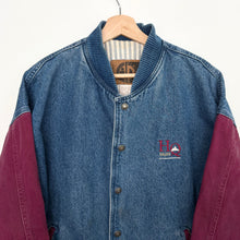 Load image into Gallery viewer, 90s Denim Bomber Jacket (L)
