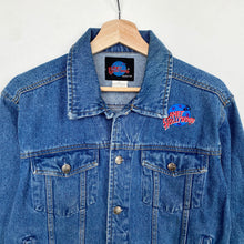 Load image into Gallery viewer, 90s Planet Hollywood Denim Jacket (XS)