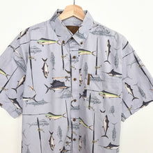 Load image into Gallery viewer, 90s Crazy Print Shirt (L)