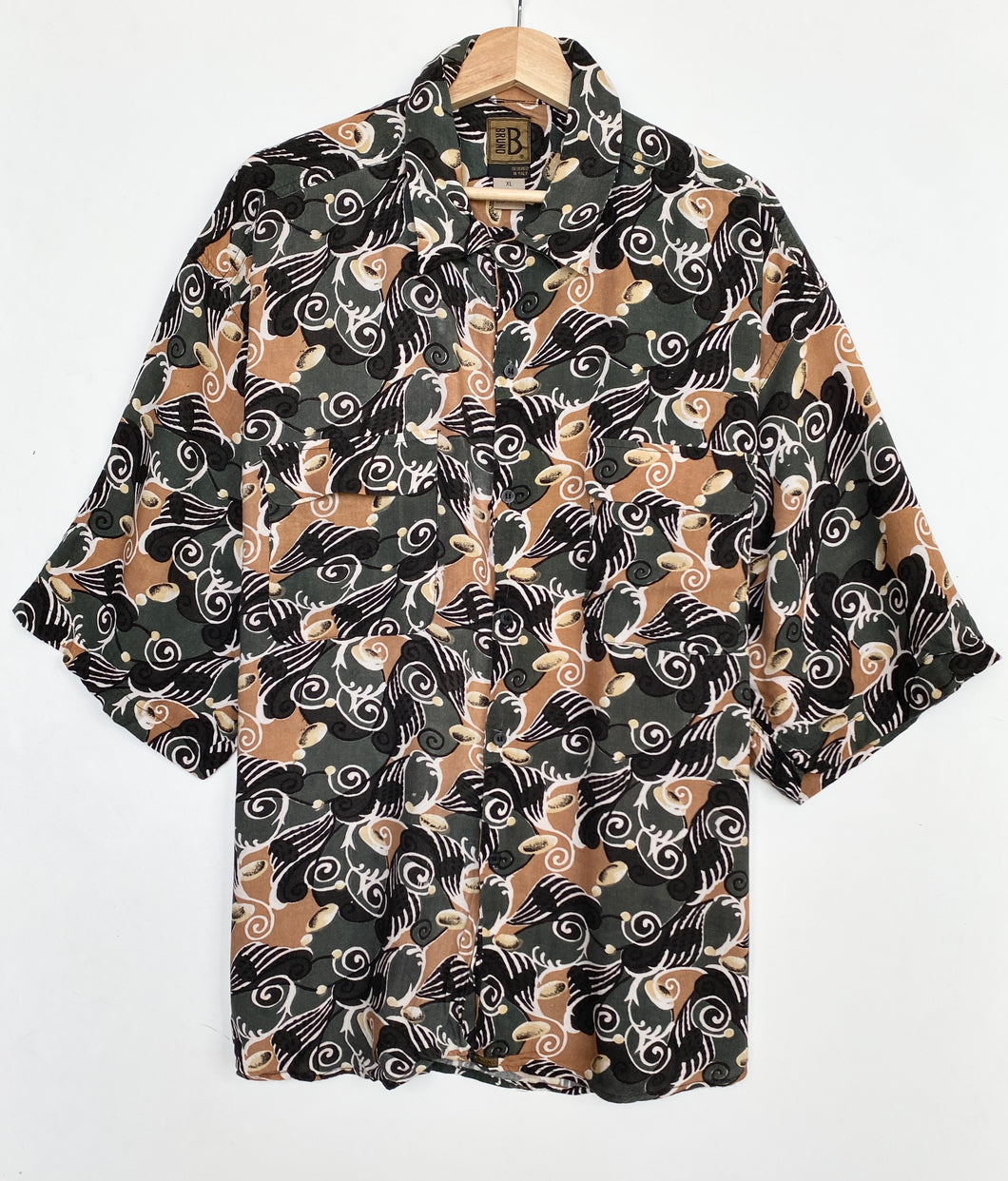 90s Crazy Print Shirt (XL)
