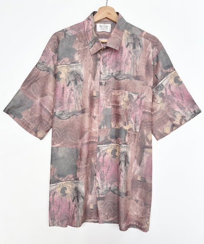 90s Crazy Print Shirt (L)