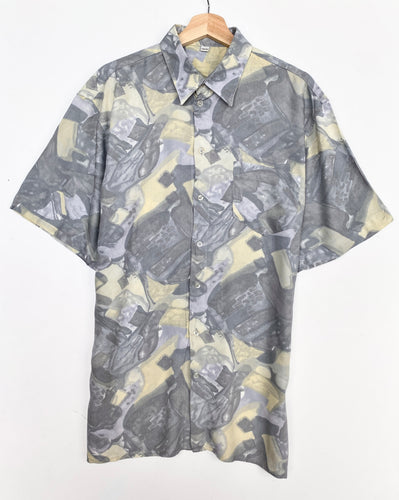 90s Crazy Print Shirt (L)
