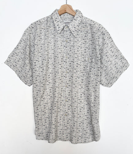 90s Crazy Print Shirt (L)