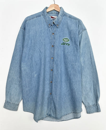 NFL New York Jetts Denim Shirt (XL)