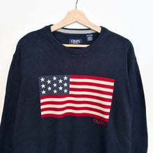Load image into Gallery viewer, 90s Chaps Flag Knit Jumper (XL)