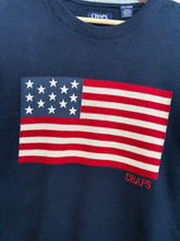 Load image into Gallery viewer, 90s Chaps Flag Knit Jumper (XL)