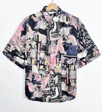 Load image into Gallery viewer, 90s Abstract Crazy Print Shirt (L)