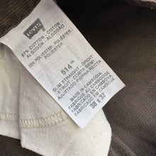 Load image into Gallery viewer, Levi’s 514 Cords W38 L32