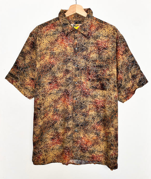90s Crazy Print Shirt (L)
