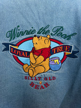 Load image into Gallery viewer, 90s Disney Winnie the Pooh Denim Bomber Jacket (L)