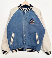 Load image into Gallery viewer, 90s Disneyland Denim Bomber Jacket (M)