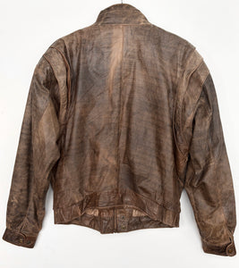 90s Real Leather Heavy Jacket (XL)
