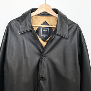 90s Real Leather Heavy Jacket (XL)
