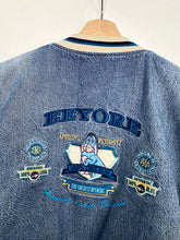 Load image into Gallery viewer, 90s Disney Eeyore Denim Bomber Jacket (S)