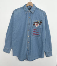 Load image into Gallery viewer, 90s Looney Tunes Denim Shirt (S)