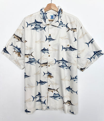 90s Crazy Print Shirt (XL)