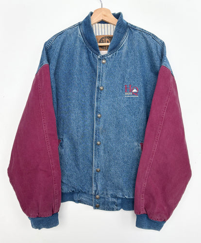 90s Denim Bomber Jacket (L)