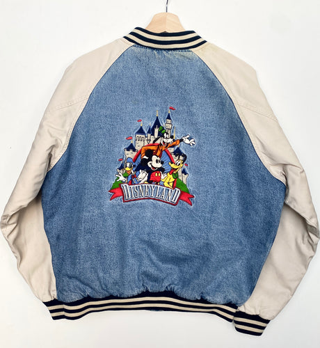 90s Disneyland Denim Bomber Jacket (M)