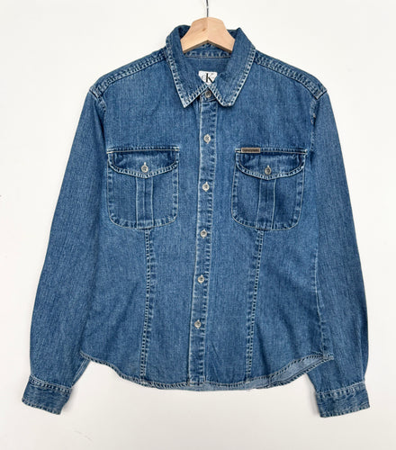 90s Women’s Calvin Klein Denim Shirt (L)