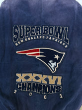 Load image into Gallery viewer, 2001 NFL New England Patriots Super Bowl Suede Leather Jacket (XL)