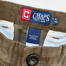 Load image into Gallery viewer, 90s Chaps Jumbo Cords W31 L32