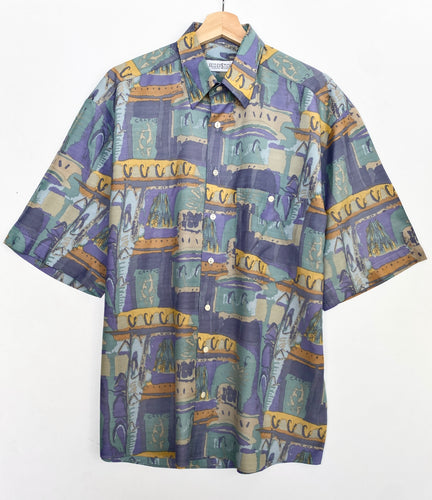 90s Crazy Print Shirt (L)