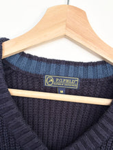 Load image into Gallery viewer, 90s Chunky Knit Grandad Jumper (M)
