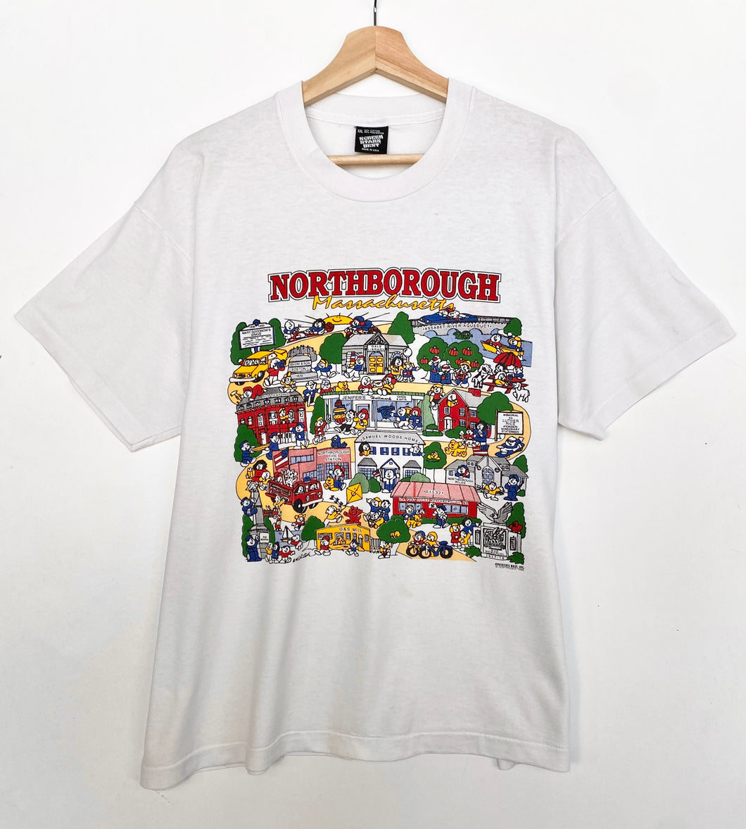 90s Massachusetts Single Stitch T-shirt (L)