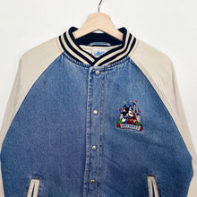 Load image into Gallery viewer, 90s Disneyland Denim Bomber Jacket (M)