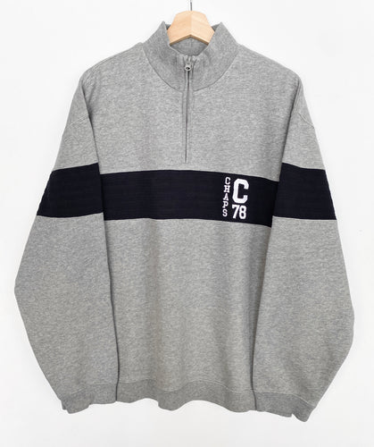 90s Chaps 1/4 Zip Sweatshirt (XL)