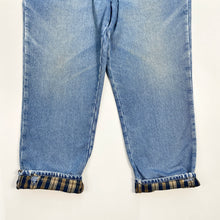 Load image into Gallery viewer, 90s L.L.Bean Tartan Lined Jeans W40 L29