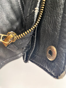 90s Real Leather Heavy Jacket (L)