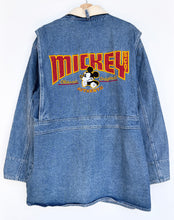 Load image into Gallery viewer, 90s Disney Mickey Mouse Denim Jacket (L)