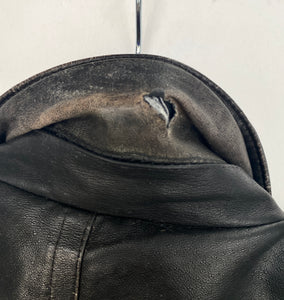 90s Real Leather Heavy Jacket (L)