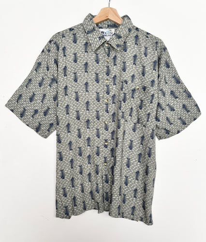 90s Crazy Print Shirt (L)