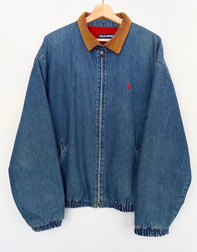 90s Ralph Lauren Denim Harrington Jacket (XL)