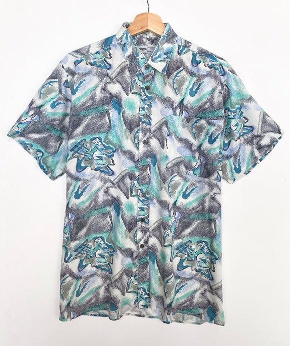90s Crazy Print Shirt (L)