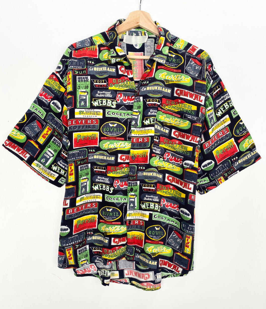 90s Crazy Print Shirt (XL)
