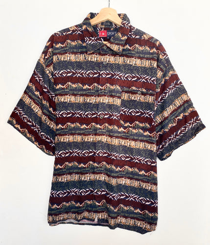 90s Crazy Print Shirt (XL)