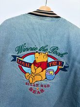 Load image into Gallery viewer, 90s Disney Winnie the Pooh Denim Bomber Jacket (L)
