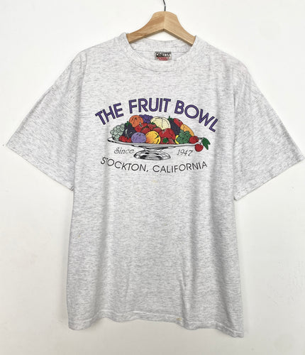 90s Fruit Bowl Print T-shirt (XL)